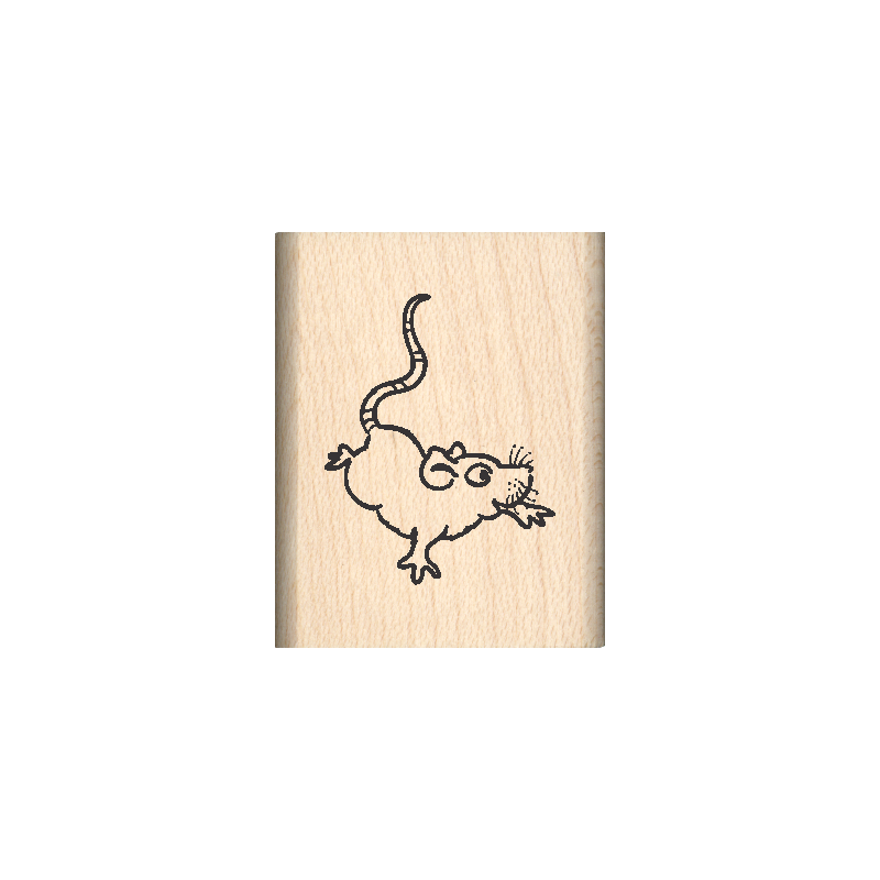 Mouse Rubber Stamp 1" x 1.25" block