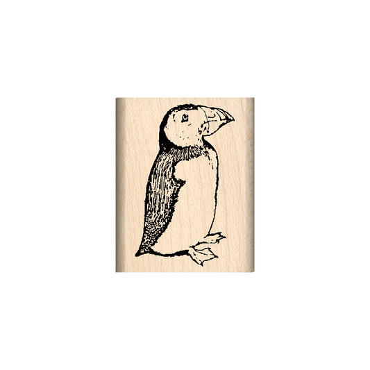 Puffin Rubber Stamp 1" x 1.25" block