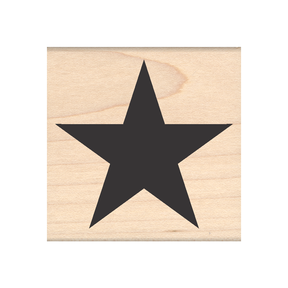 Star Rubber Stamp 2.25" x 2.25" block