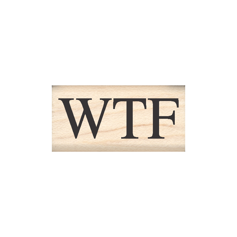 WTF Rubber Stamp .75" x 1.25" block