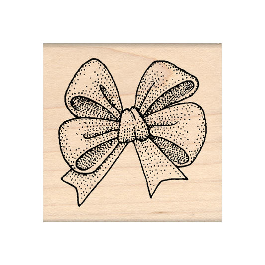 Bow Rubber Stamp 2.25" x 2.25" block
