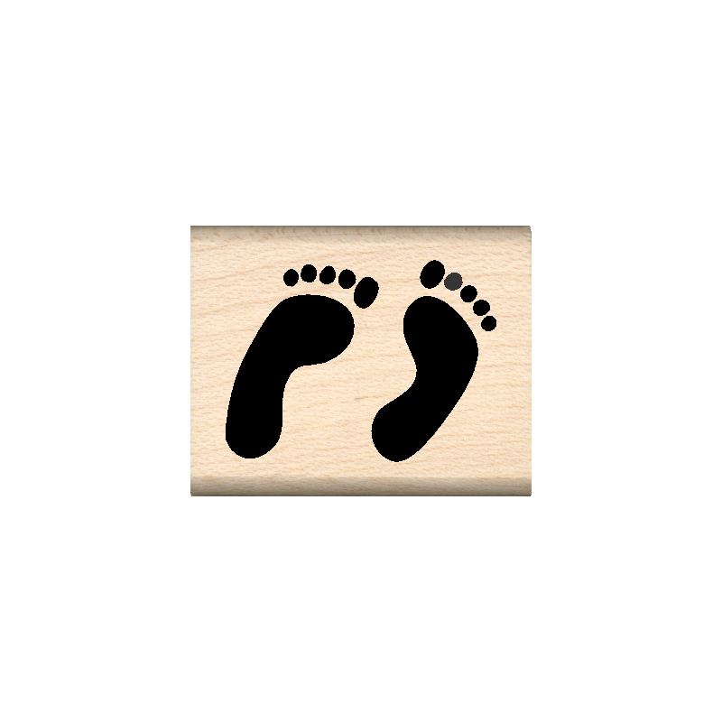 Feet Rubber Stamp 1" x 1.25" block