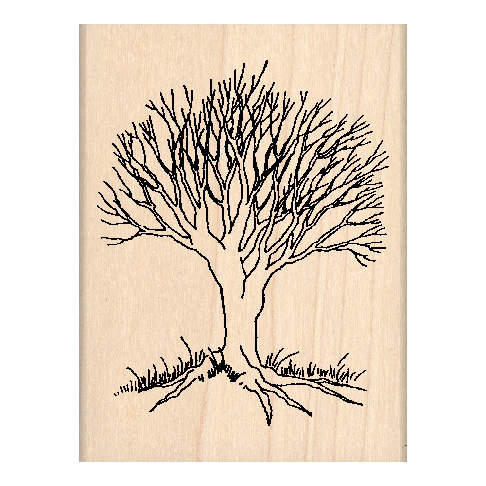 rubber stamps trees Winter Tree Rubber Stamp 2.5" x 3" block