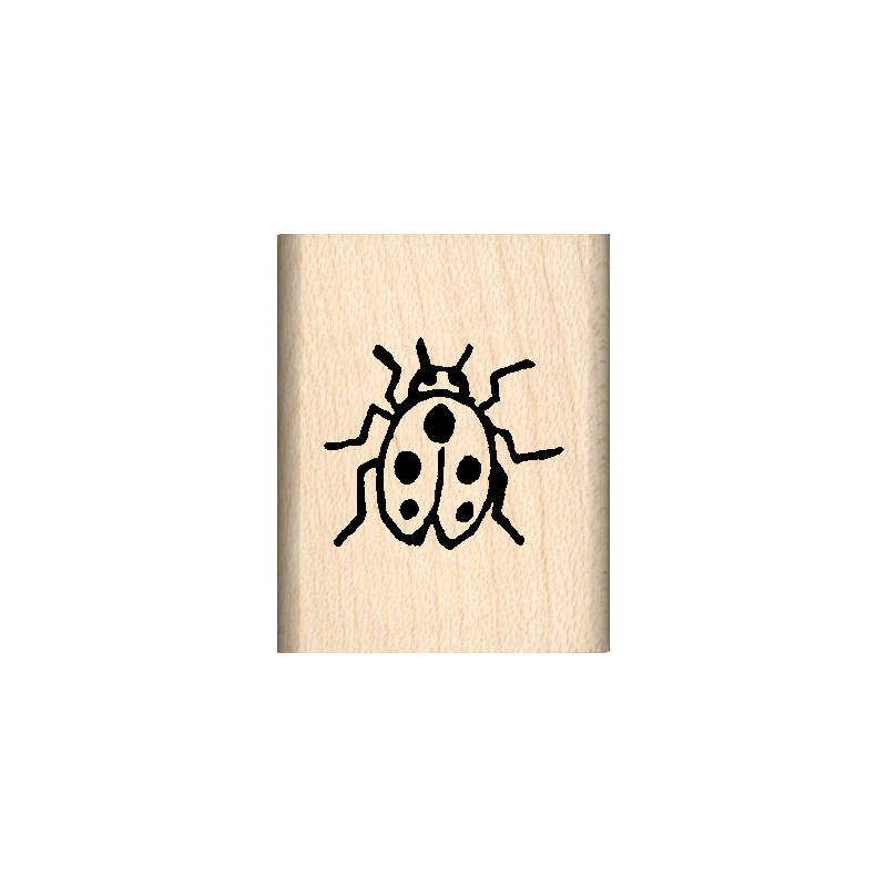 Lady Bug Rubber Stamp 1" x 1.25" block