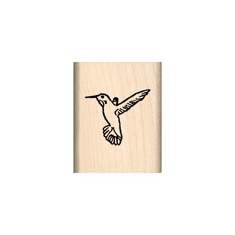 Hummingbird Rubber Stamp 1" x 1.25" block
