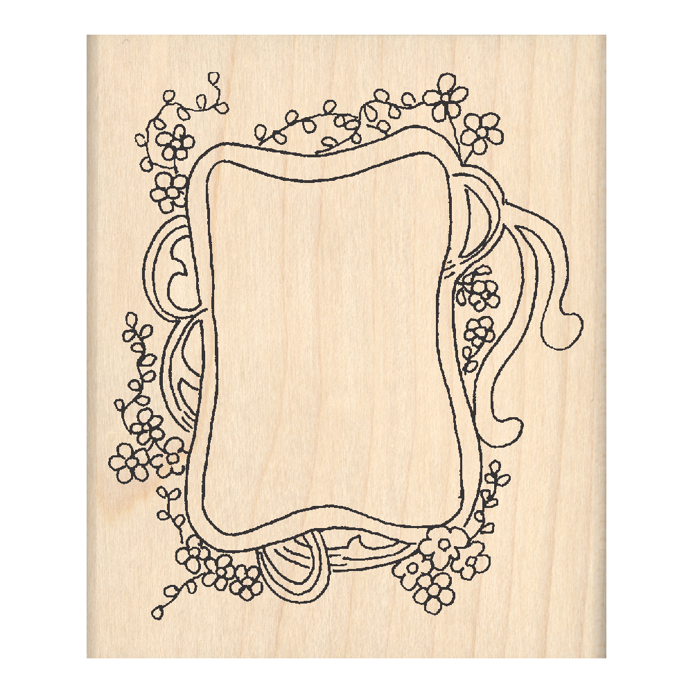 Border Rubber Stamp 2.5" x 3" block