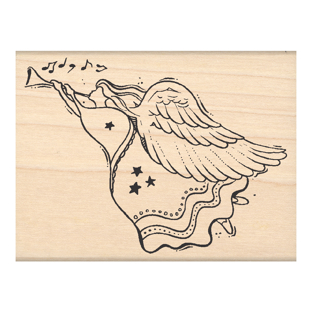 Angel Rubber Stamp 2.5" x 3" block