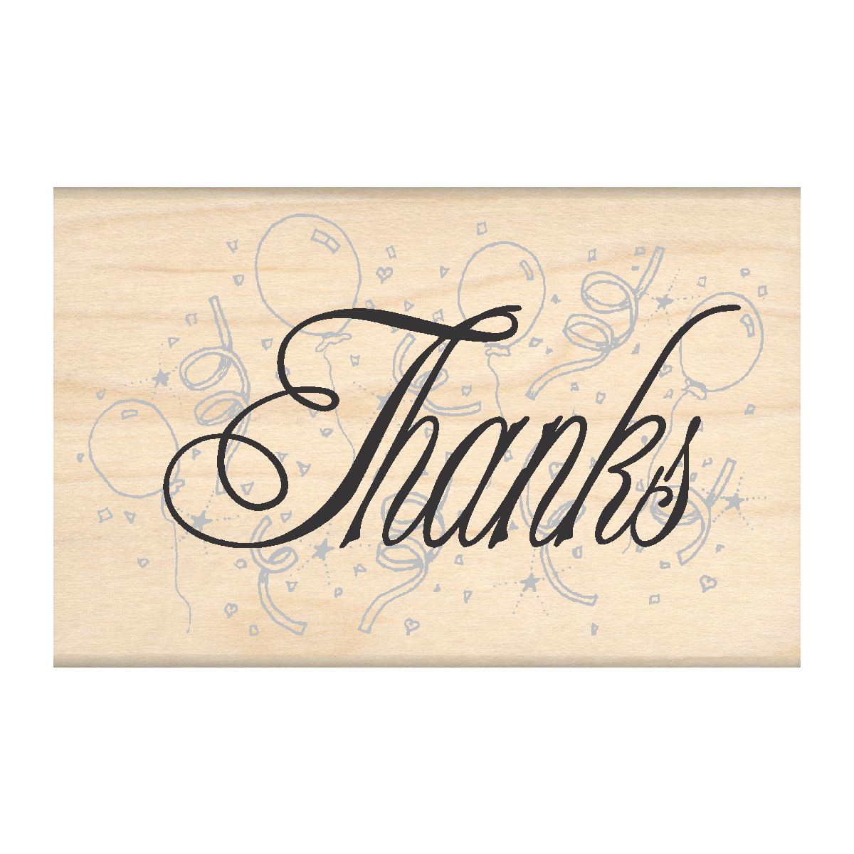 Thanks Rubber Stamp 2.25" x 3.5" block