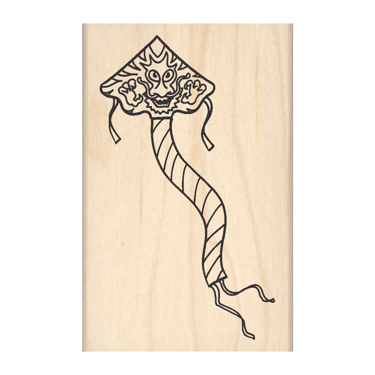 Kite Rubber Stamp 2.25" x 3.5" block