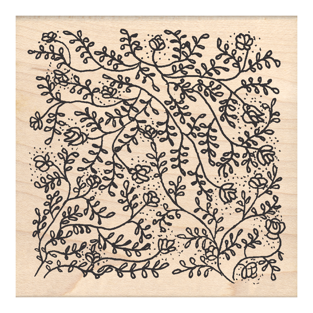 Background Pattern Rubber Stamp 3" x 3" block