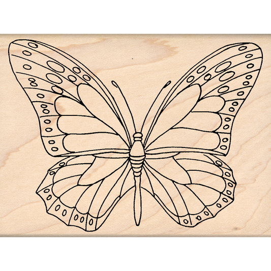 Butterfly Rubber Stamp 3" x 4" block