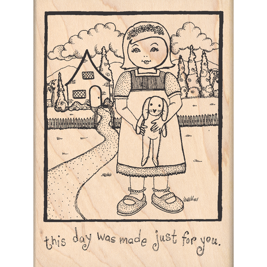 This Day was Made Just for You Rubber Stamp 3" x 4" block