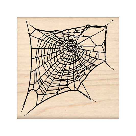 Spider Web Rubber Stamp 3" x 3.5" block