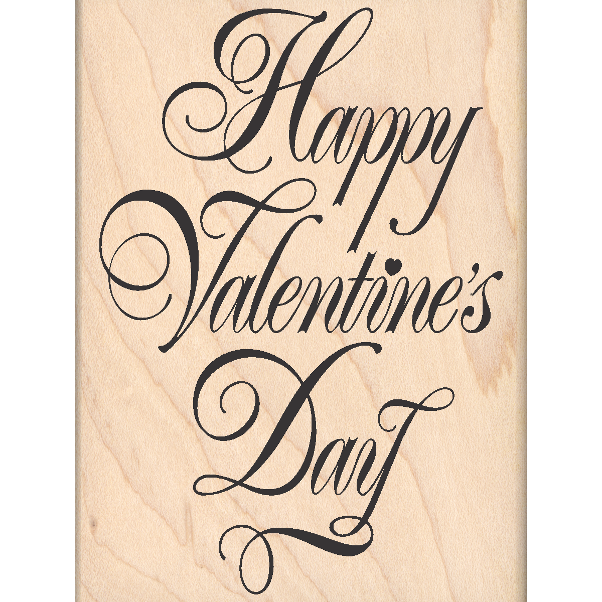 Happy Valentine's Day Rubber Stamp 3" x 5" block