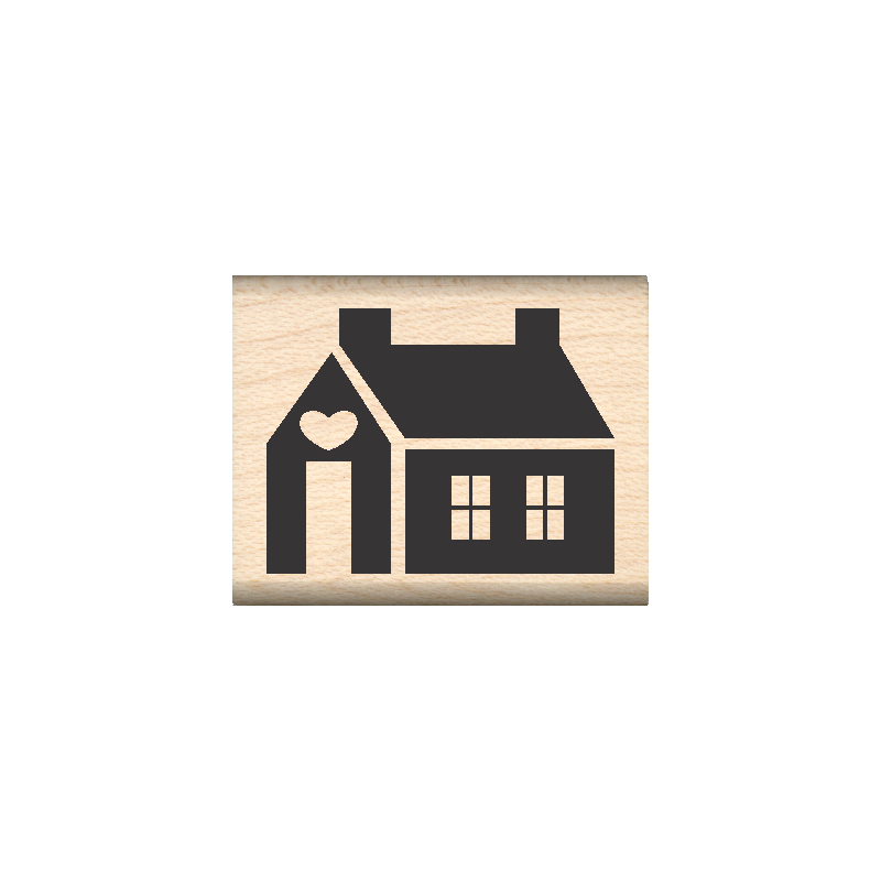 House Rubber Stamp 1" x 1.25" block