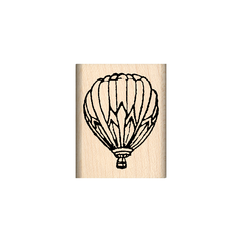 Hot Air Balloon Rubber Stamp 1" x 1.25" block