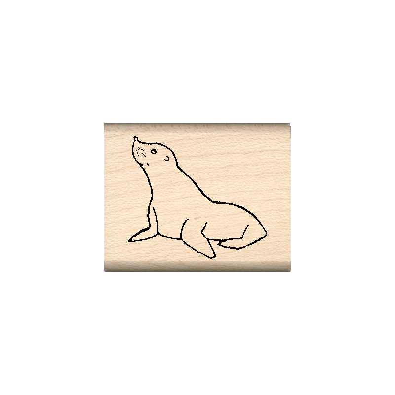 Seal Rubber Stamp 1" x 1.25" block