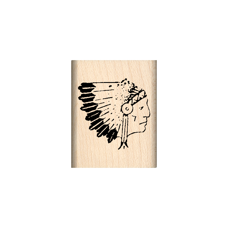 Indian Rubber Stamp 1" x 1.25" block