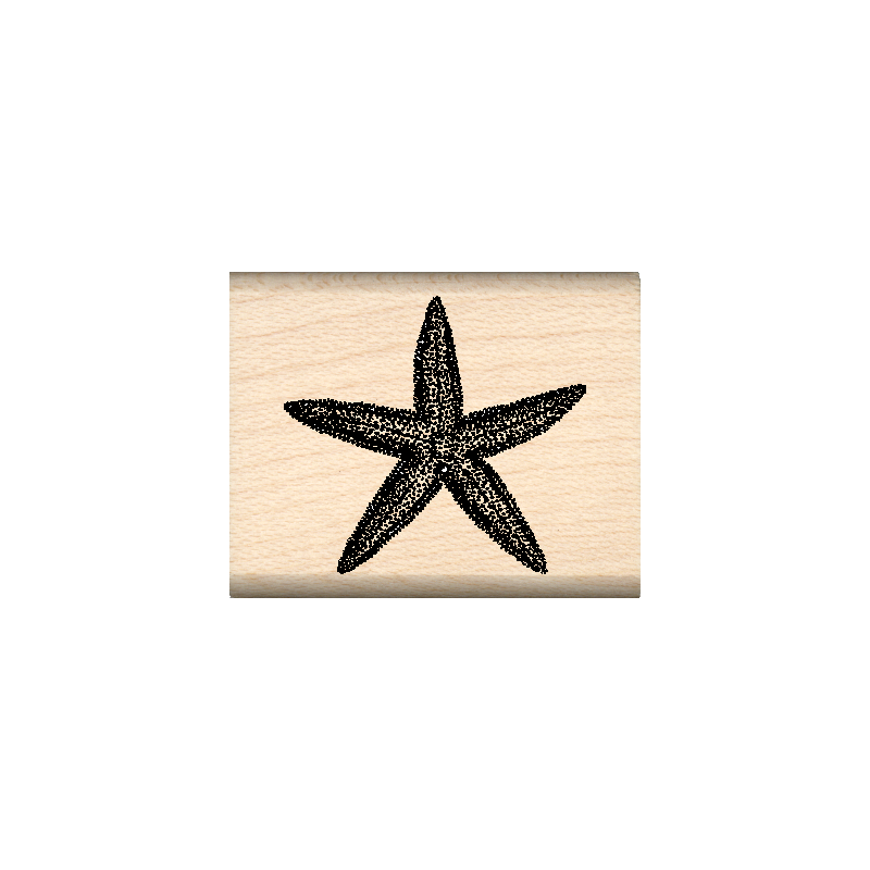 Starfish Rubber Stamp 1" x 1.25" block