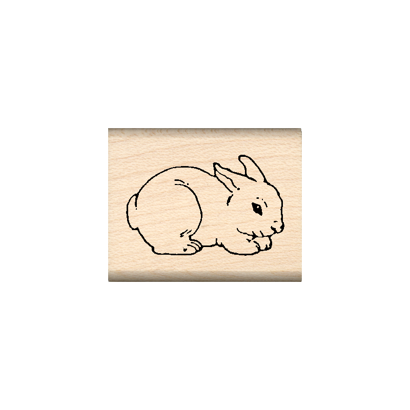 Rabbit Rubber Stamp 1" x 1.25" block