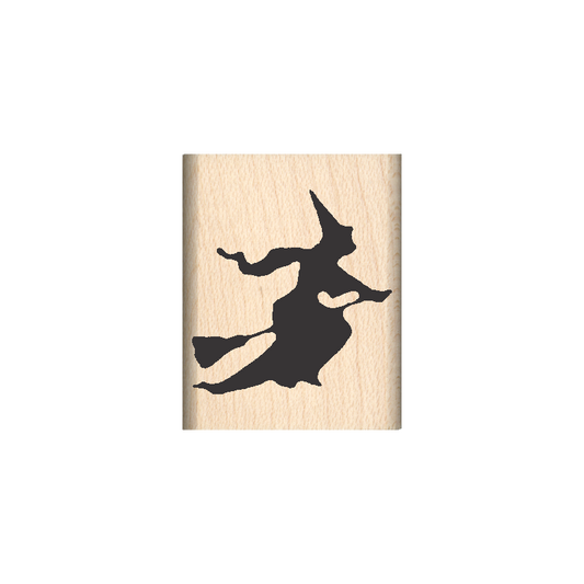 Witch Rubber Stamp 1" x 1.25" block