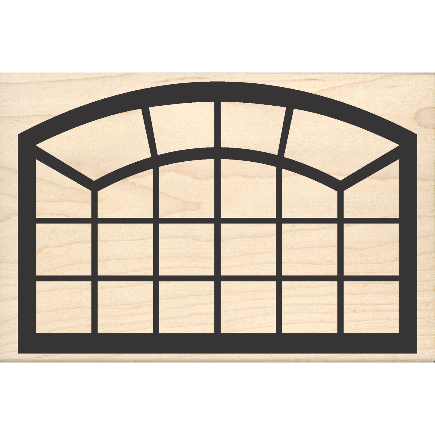 Window Rubber Stamp 4" x 5.75" block