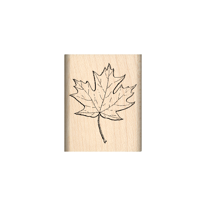Maple Leaf Rubber Stamp 1" x 1.25" block
