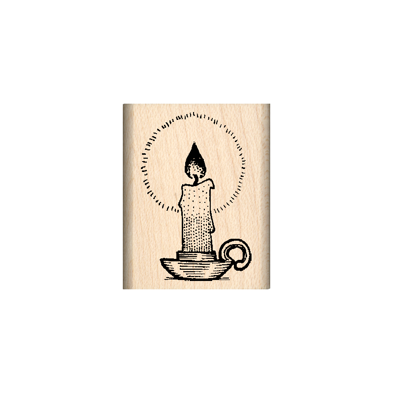 Candle Rubber Stamp 1" x 1.25" block