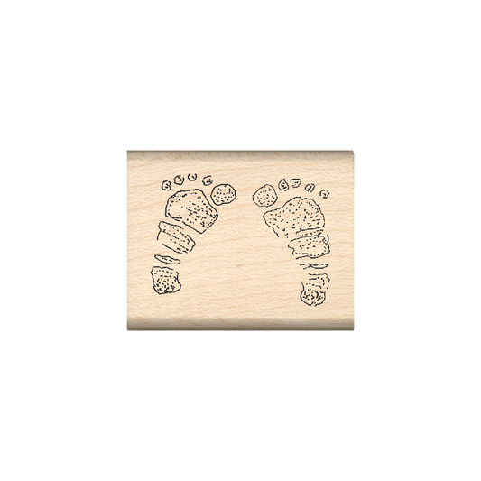 Baby Feet Rubber Stamps 1" x 1.25" block