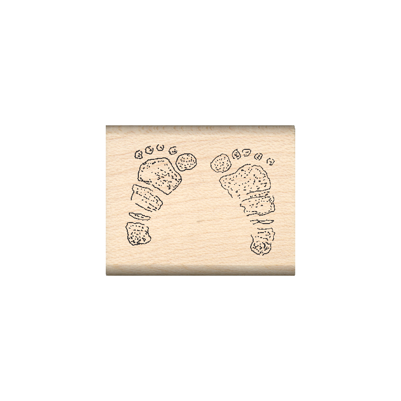 Baby Feet Rubber Stamps 1" x 1.25" block