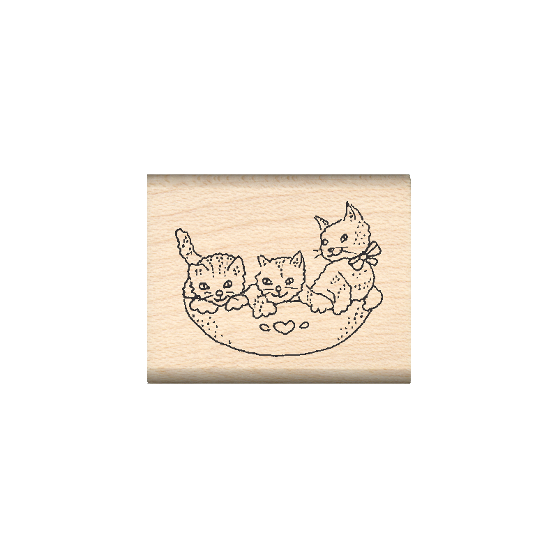 Kitten - Cat Rubber Stamp - 1E