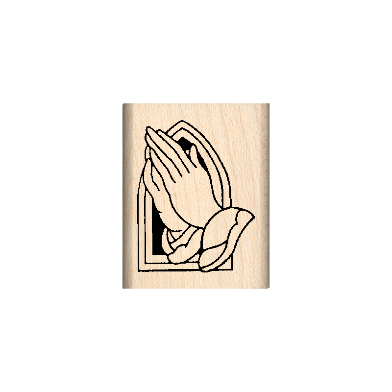 Praying Hands Rubber Stamp 1" x 1.25" block