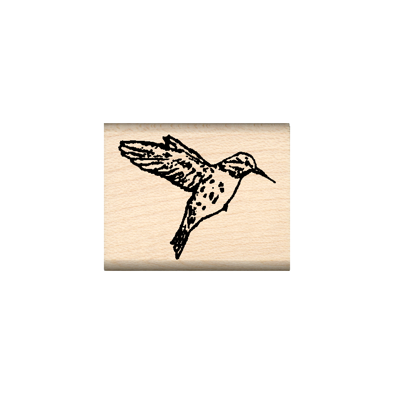 Hummingbird Rubber Stamp 1" x 1.25" block