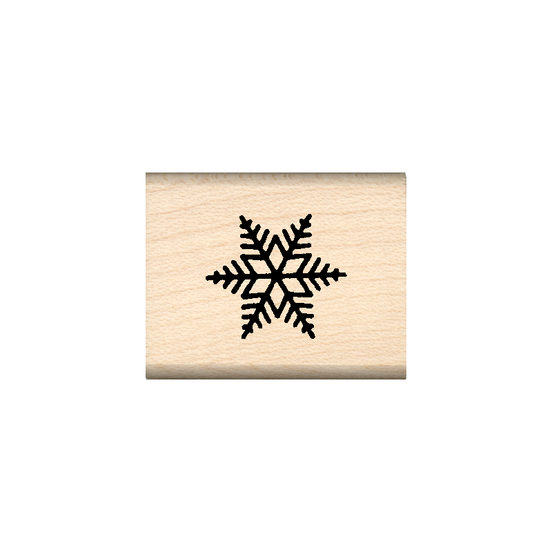 Snowflake Rubber Stamp 1" x 1.25" block