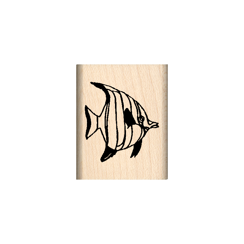 Fish Rubber Stamp 1" x 1.25" block
