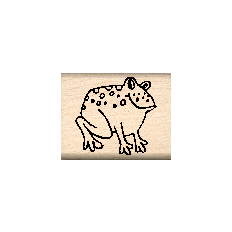 Frog Rubber Stamp 1" x 1.25" block