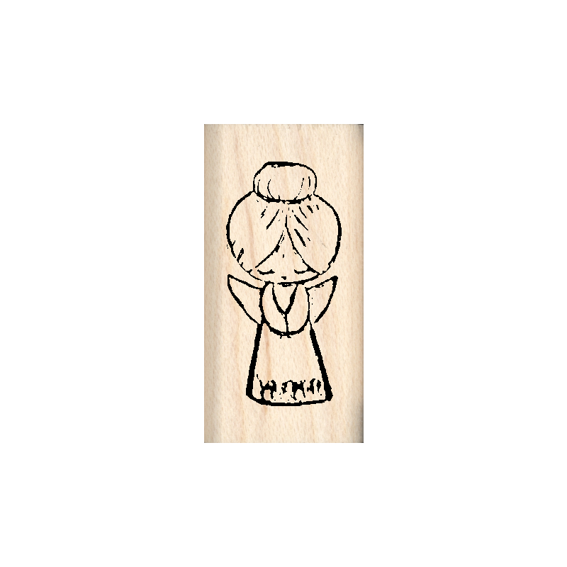 Angel Rubber Stamp 1" x 1.25" block