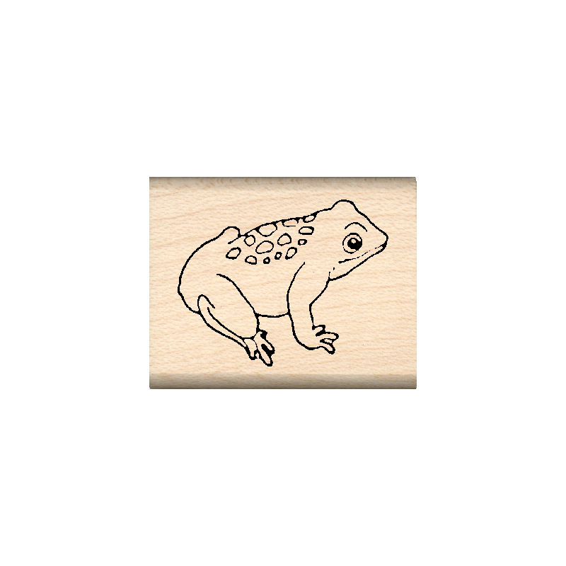 Frog Rubber Stamp 1" x 1.25" block