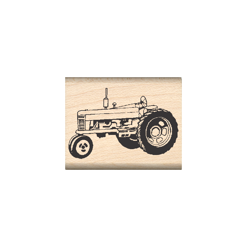 Tractor Rubber Stamp 1" x 1.25" block