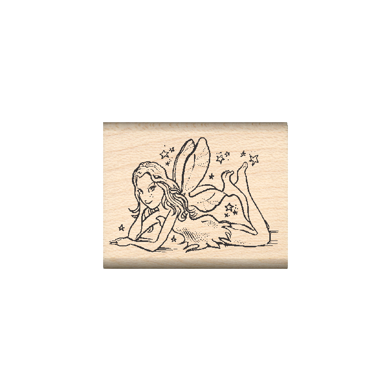 Fairy Rubber Stamp 1" x 1.25" block