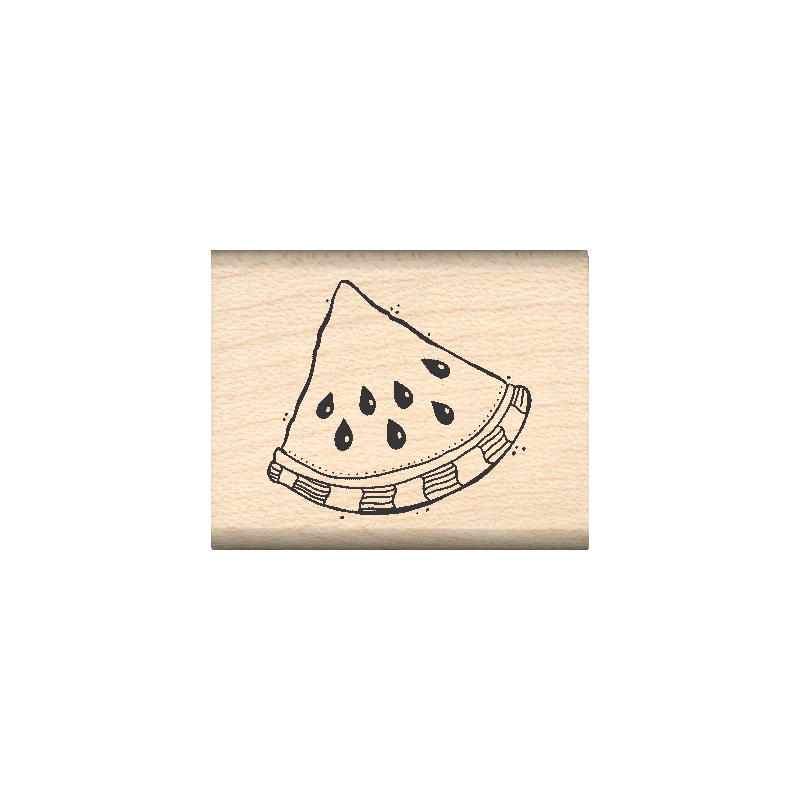 Watermelon Rubber Stamp 1" x 1.25" block