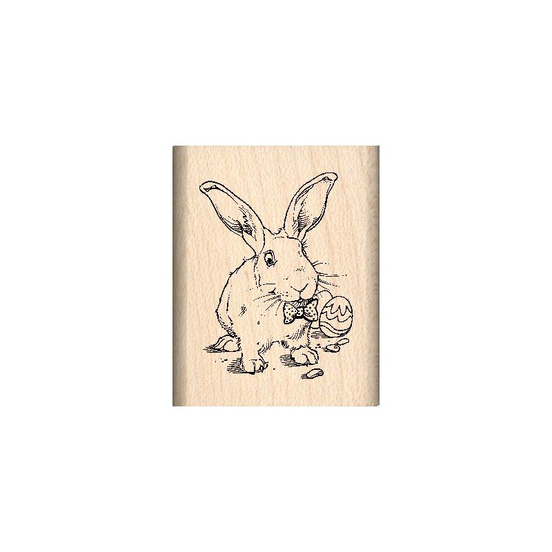 Easter Bunny Rubber Stamp 1" x 1.25" block