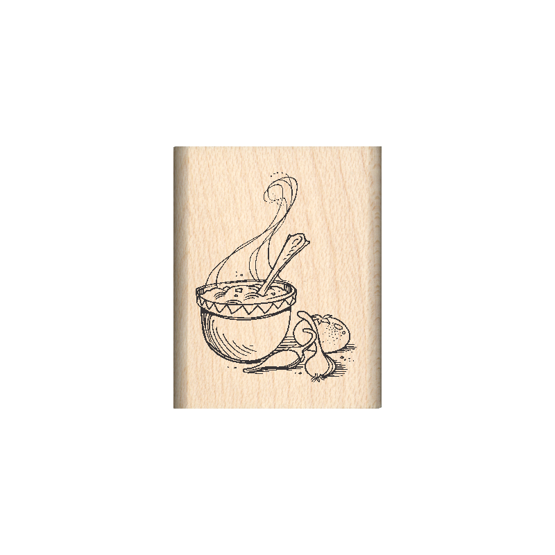 Chili Pot Rubber Stamp 1" x 1.25" block