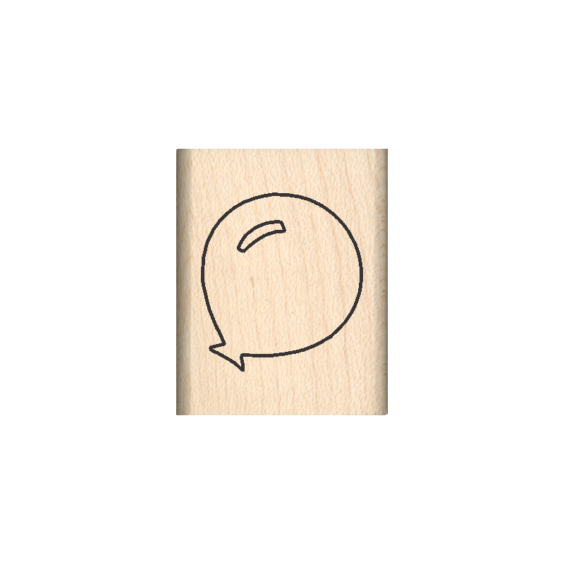 Balloon Rubber Stamp 1" x 1.25" block