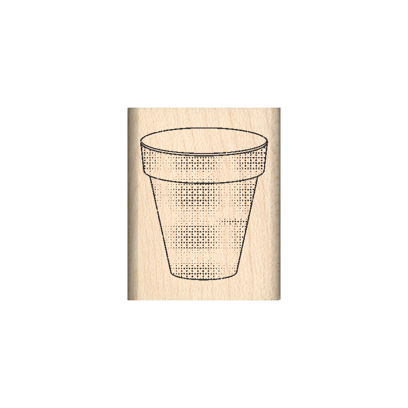 Pot Rubber Stamp 1" x 1.25" block