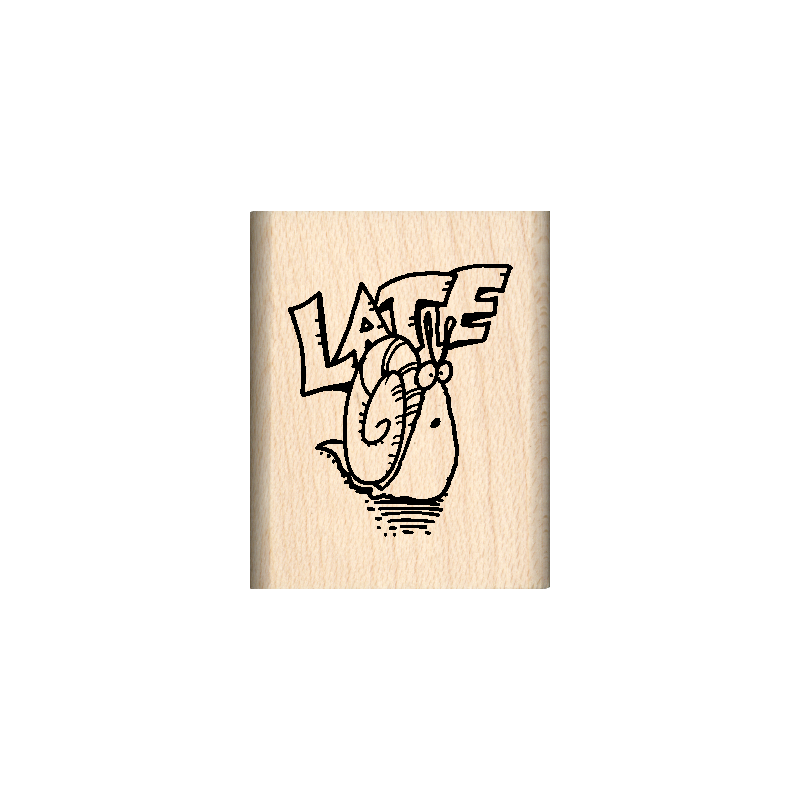 Late Teacher Rubber Stamp 1" x 1.25" block
