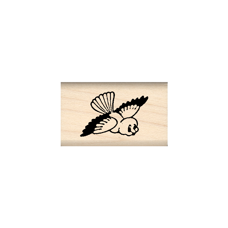 Bluebird Rubber Stamp .75" x 1.25" block