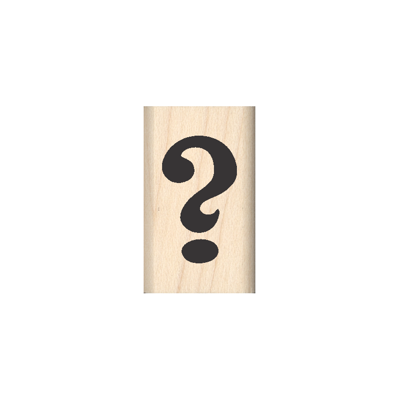 Question Mark Teacher Rubber Stamp .75" x 1.25" block