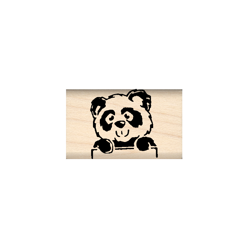 Panda Rubber Stamp .75" x 1.25" block