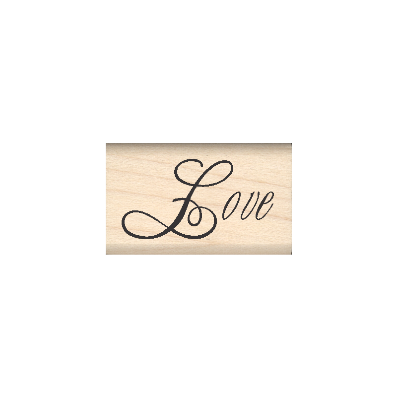 Love Rubber Stamp .75" x 1.25" block